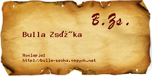 Bulla Zsóka névjegykártya